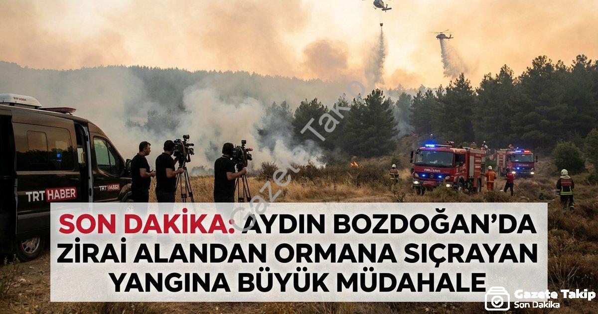 "Aydın Bozdoğan'da Zirai Alandan Ormana Sıçrayan Yangına Büyük Müdahale" başlıklı haber için fotorea