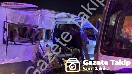 İzmir Kemalpaşa’da Gece Dehşeti: İki İşçi Servisi Çarpıştı!