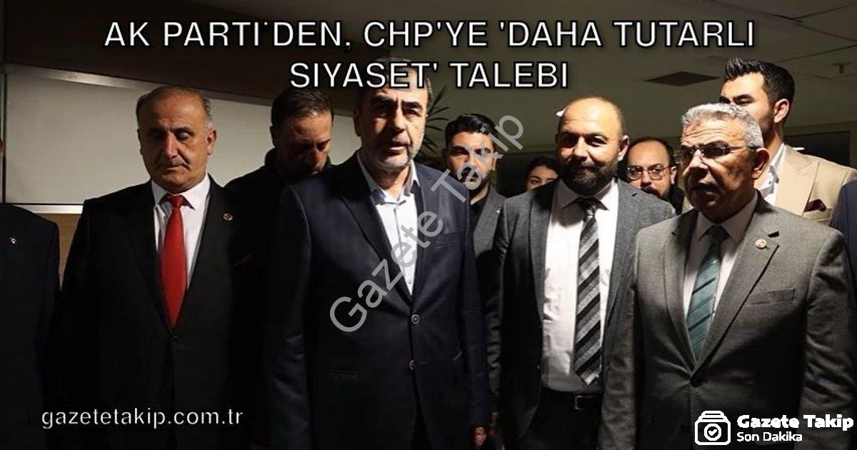 "AK Parti’den, CHP'ye 'Daha Tutarlı Siyaset' Talebi" başlıklı haber için fotorealistik, profesyonel