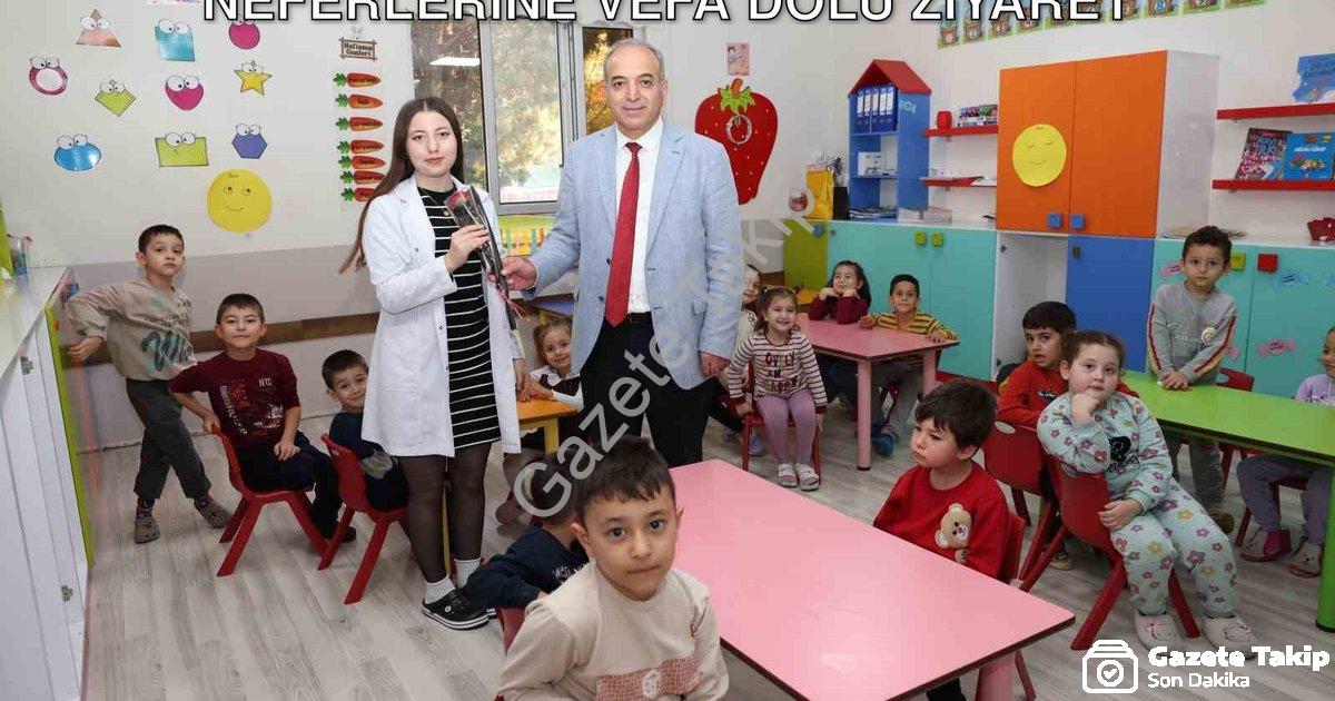 "Denizli OSB Yönetiminden Eğitim Neferlerine Vefa Dolu Ziyaret" başlıklı haber için fotorealistik, p