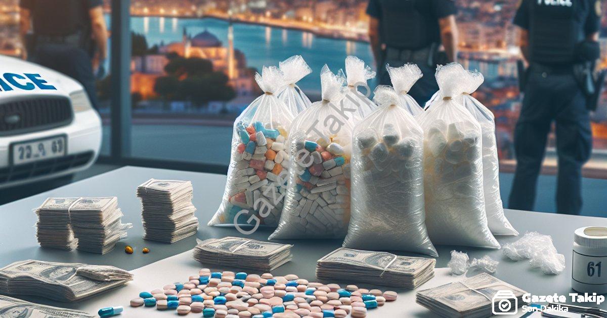 "İzmir'de Narkotik Operasyonu: Binlerce Hap ve Metamfetamin Yakalandı" başlıklı haber için fotoreali