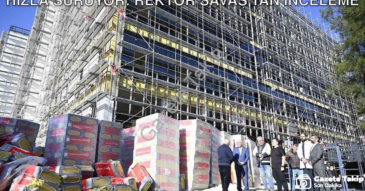 "Uşak Üniversitesi Diş Hastanesi İnşaatı Hızla Sürüyor: Rektör Savaş'tan İnceleme" başlıklı haber iç