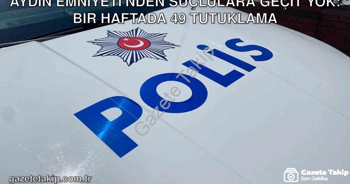 "Aydın Emniyeti'nden Suçlulara Geçit Yok: Bir Haftada 49 Tutuklama" başlıklı haber için fotorealisti
