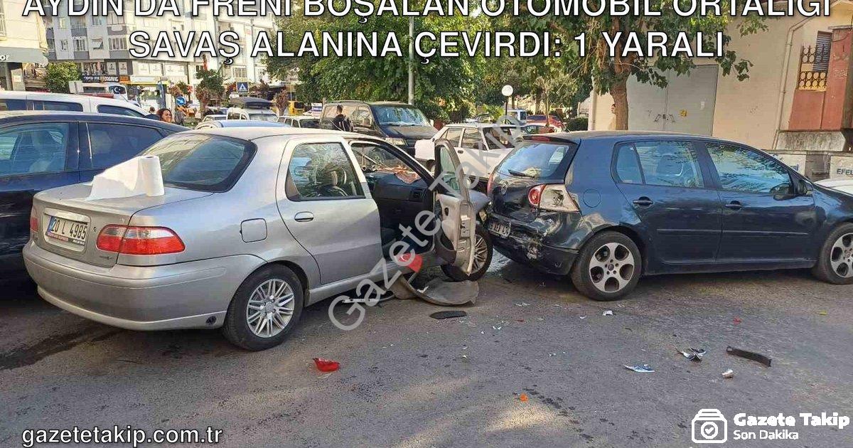 "Aydın'da Freni Boşalan Otomobil Ortalığı Savaş Alanına Çevirdi: 1 Yaralı" başlıklı haber için fotor