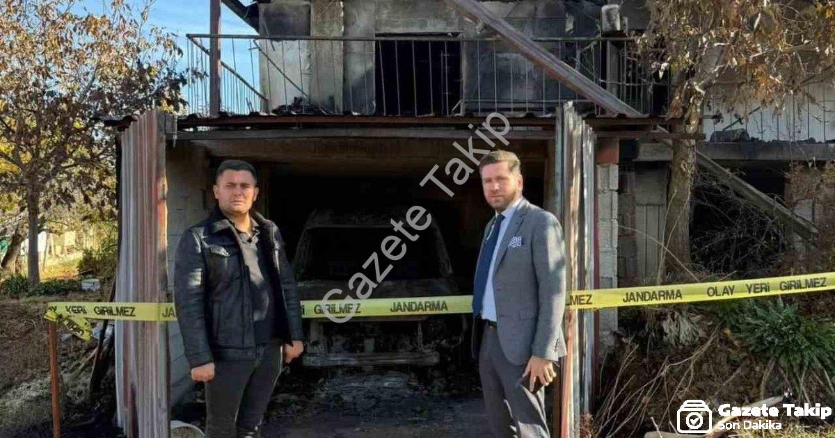 "Tavas Belediye Başkanı Kadir Tatık Yangınzede Aileyi Yalnız Bırakmadı" başlıklı haber için fotoreal