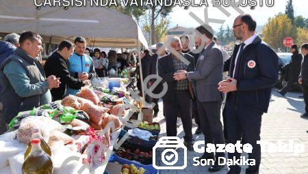 Başkan Kadir Tatık Tavas’taki Gazze Hayır Çarşısı’nda Vatandaşla Buluştu