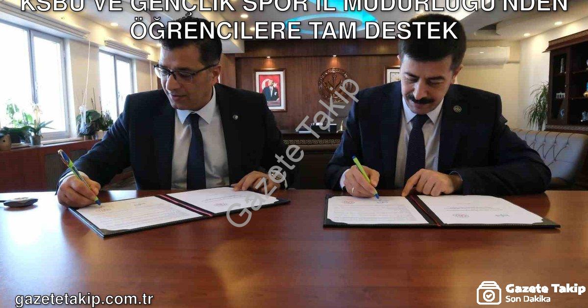 "KSBÜ ve Gençlik Spor İl Müdürlüğü'nden Öğrencilere Tam Destek" başlıklı haber için fotorealistik, p