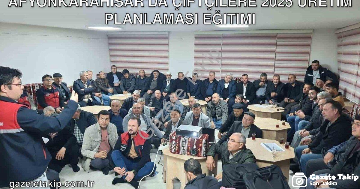 "Afyonkarahisar'da Çiftçilere 2025 Üretim Planlaması Eğitimi" başlıklı haber için fotorealistik, pro