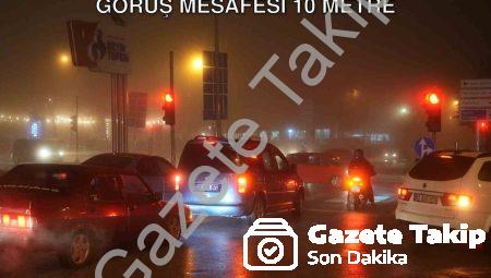 Denizli’de Yağmur Yerini Sise Bıraktı: Görüş Mesafesi 10 Metre