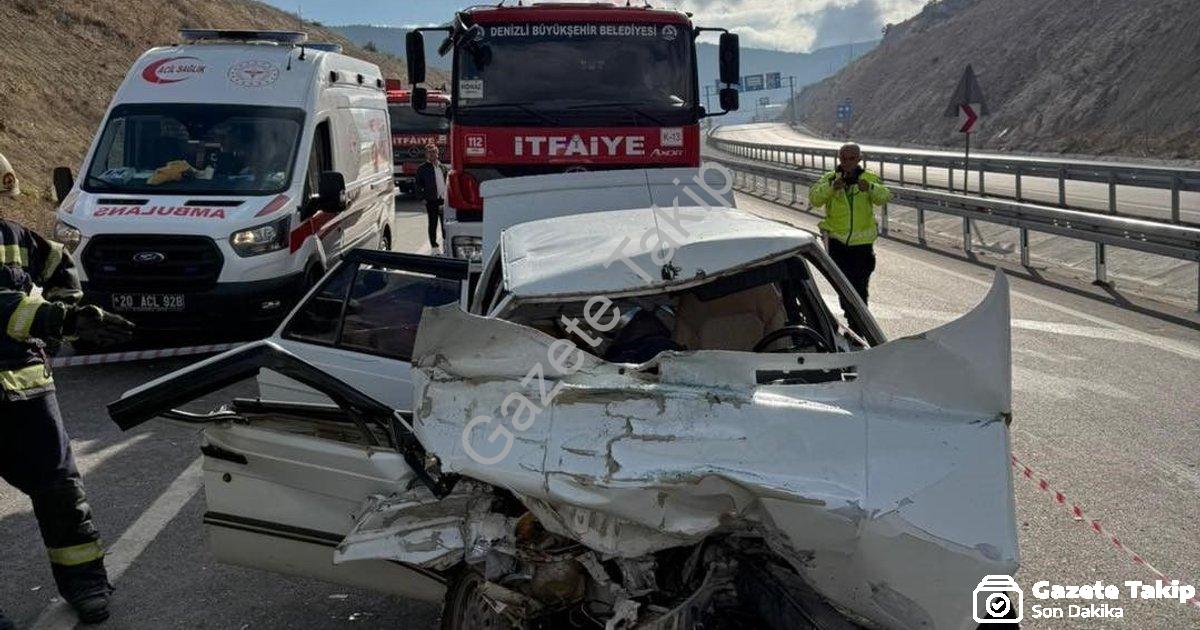"Denizli'de Feci Kaza: Honaz Tüneli Çıkışında Can Pazarı Yaşandı" başlıklı haber için fotorealistik,
