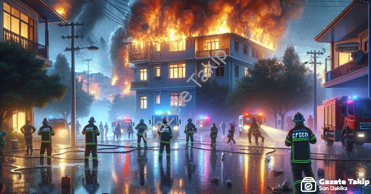 "Aydın Efeler'de Korkutan Yangın: Komşuların Dikkati Faciayı Önledi" başlıklı haber için fotorealist